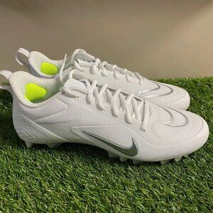Nike Alpha Huarache 8 Pro LAX Lacrosse Cleats White CW4439-110 Men's 8.5 NEW